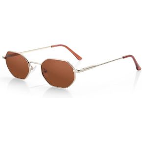 ZENOTTIC Small Octagonal Polarized Sunglasses for Women Men Hippie Metal Frame Retro Rectangle Sun Glasses in Saudi Arabia