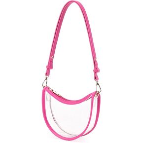 Leanoria Small Clear Hobo Bag Stadium Approved Clear Purse Bag for Sport Events See Through Shoulder Handbags