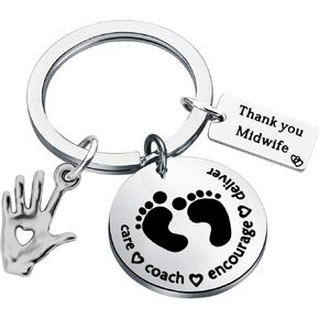 bobauna Stainless Steel Midwife Expandable Wire Bangle Bracelet Thank You Gift for Midwife Doula Nurse