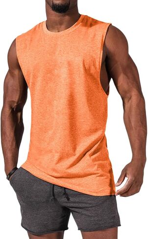 Aoysky Mens Crewneck Tank Tops Athletic Beach Sleeveless Shirts in Kuwait