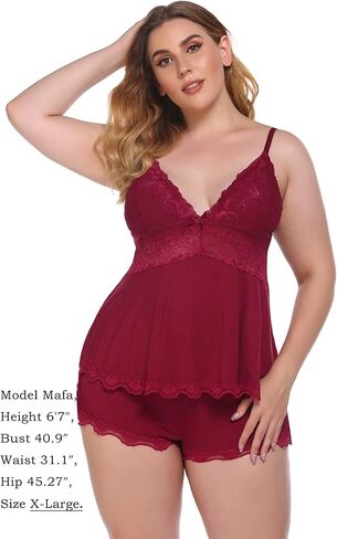 wearella Womens Lingerie Set Pjs and Panty Set Camisole Set Modal Sweetness Sleepwear in Kuwait