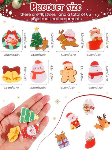 65PCS Christmas Acrylic Brooch Pins, Lorvain Cute Aesthetic Badges Pin Kawaii Xmas Backpack Pins Bear Santa Christmas Tree Elk Cartoon Brooch Pin for Women Girls Backpacks Bags Jackets Hoodies Hats in Kuwait