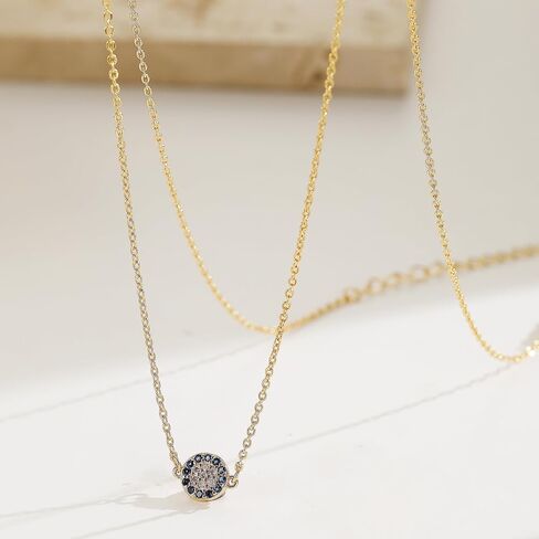 Collner 14K Gold Heart Pendant Necklace for Women Dainty Star Necklace Tiny Evil Eye Choker Necklace Boho Crescent Moon Necklace Minimalist Jewelry in Saudi Arabia