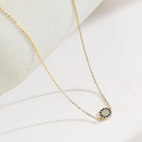Collner 14K Gold Heart Pendant Necklace for Women Dainty Star Necklace Tiny Evil Eye Choker Necklace Boho Crescent Moon Necklace Minimalist Jewelry in Saudi Arabia