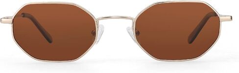 ZENOTTIC Small Octagonal Polarized Sunglasses for Women Men Hippie Metal Frame Retro Rectangle Sun Glasses in Saudi Arabia