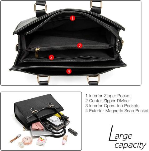 حقائب يد نسائية من LJOSEIND مصممة بمحفظة ساتشيل وحقائب كتف منظمة وحقائب يد علوية للعمل in Kuwait