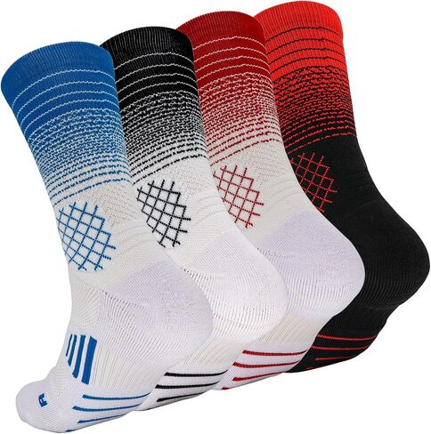 Athletic Crew Socks Performance Thick Cushioned Sport Basketball Running Training Compression Socks for Men & Women in Saudi Arabia
