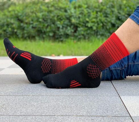 Athletic Crew Socks Performance Thick Cushioned Sport Basketball Running Training Compression Socks for Men & Women in Saudi Arabia