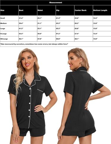 طقم بيجامات نسائية من Pjmlifecoco، ملابس نوم ناعمة بأزرار سفلية وأكمام قصيرة، مجموعة ملابس نوم مع جيوب in Kuwait
