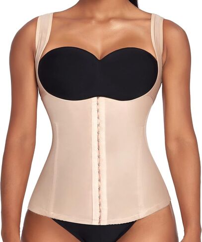 Ekouaer Women's Underbust Corset Waist Trainer Cincher Steel Boned Body Shaper Tummy Fat Burner S-4XL in Saudi Arabia