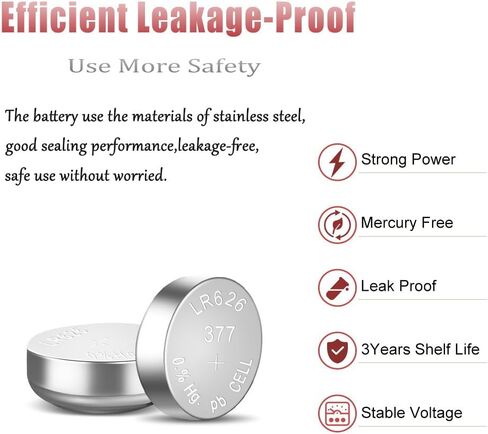 SR626SW Watch Batteries 377 376 AG4 LR626 1.55V Button Cell Alkaline Batteries 10 Pack in Kuwait