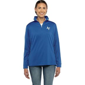 بلوفر Vantage Apparel النسائي ذو الأداء الشبكي الدقيق ذو اللون 1/4 بسحاب
