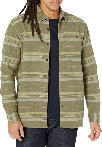 Quiksilver Men's Horizontal Ridge Button Down Flannel Shirt in Saudi Arabia