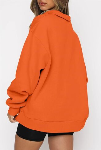 onlypuff Half Zip Oversized Sweatshirt for Women Pullover Fleece Lined Hoodies Quater Zip up Trendy Fall Fashion Teen Girls in Saudi Arabia