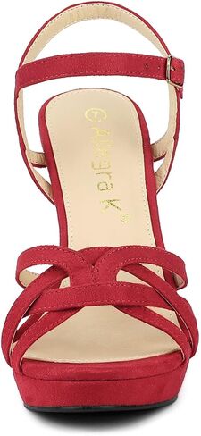 Allegra K Women's Strappy Platform Heels Stiletto Heel Sandals in Kuwait