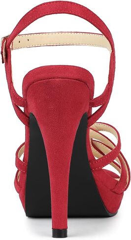 Allegra K Women's Strappy Platform Heels Stiletto Heel Sandals in Kuwait