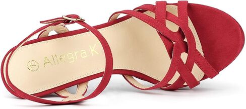 Allegra K Women's Strappy Platform Heels Stiletto Heel Sandals in Kuwait