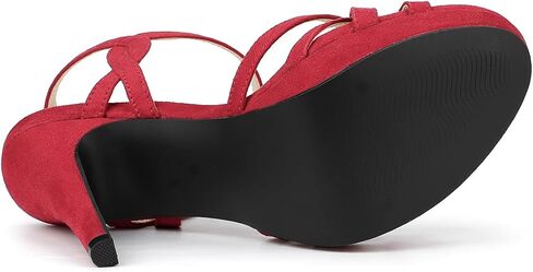 Allegra K Women's Strappy Platform Heels Stiletto Heel Sandals in Kuwait