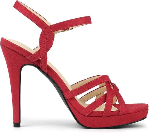 Allegra K Women's Strappy Platform Heels Stiletto Heel Sandals in Kuwait