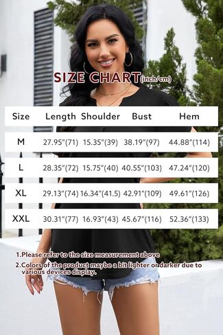 Bulotus Women Summer Tops Boho Short Sleeve Blouse Business Casual Tops Loose Fit Floral Tunic Beach Vacation Oufits in Kuwait