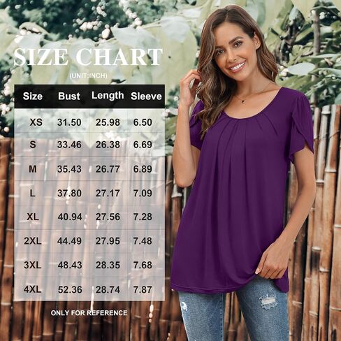 DILIUXING Women's Summer Tunic Top Short Sleeve Sleeveless Round Neck Pleated Casual Cute TShirts Basic Loose Blouses in Saudi Arabia