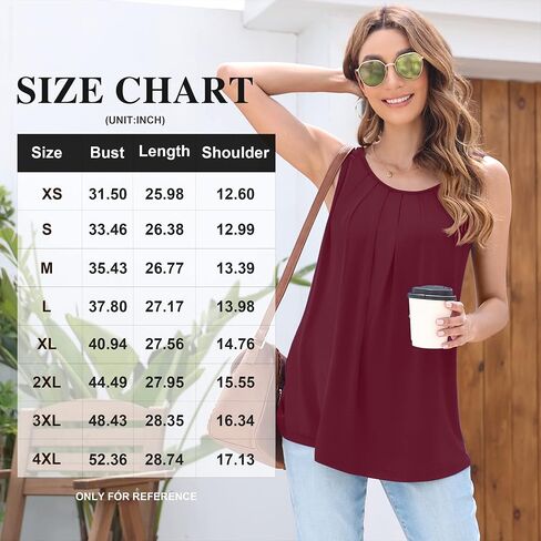 DILIUXING Women's Summer Tunic Top Short Sleeve Sleeveless Round Neck Pleated Casual Cute TShirts Basic Loose Blouses in Saudi Arabia