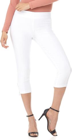 Rekucci Women's Ease into Comfort Slimming Seamed Capri w/Zipper Detail in Kuwait