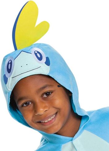 Sobble Pokemon Kids Costume, Official Pokemon Hooded Jumpsuit with Fin, Classic in Saudi Arabia