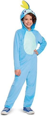 Sobble Pokemon Kids Costume, Official Pokemon Hooded Jumpsuit with Fin, Classic in Saudi Arabia