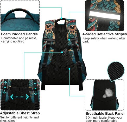 حقيبة ظهر ALAZA Rainbow Leopard Print Cheetah للفتيات والأولاد والأطفال والنساء شخصية للكمبيوتر المحمول والكمبيوتر المحمول والكمبيوتر اللوحي حقيبة مدرسية أنيقة كاجوال Daypack، 13 14 15.6 بوصة in Kuwait