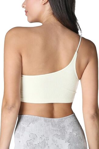 NIKIBIKI Women Seamless One Shoulder Ribbed Bralette, Made in U.S.A, One Size in Kuwait