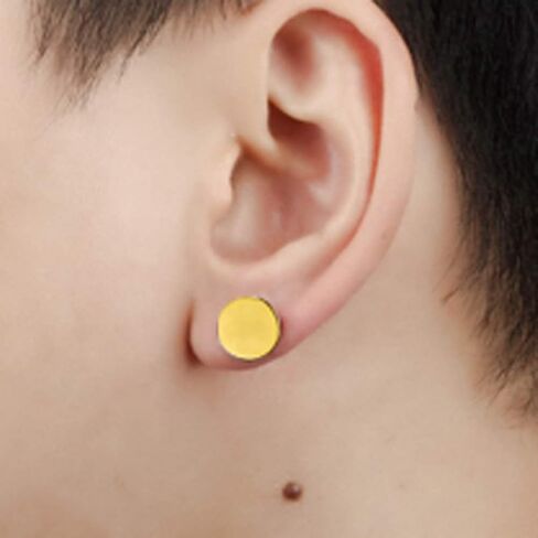Xusamss Punk Body Piercing Titanium Steel Round Barbell Stud Earrings in Kuwait