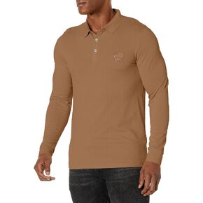 BOSS Men's Square Patch Logo Slim Fit Long Sleeve Polo Shirt in Saudi Arabia