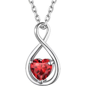 Suplight 925 Sterling Silver Birthstone Pearl Infinity Cross/Infinity Symbol Pendant Necklace for Women (with Gift Box) in Saudi Arabia
