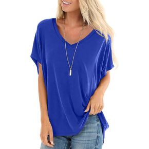 SAMPEEL Womens Summer Dolman Sleeve V Neck Casual Tops Tshirts