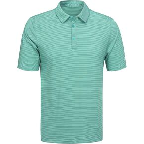 Striped Polo Shirts for Men - Short Sleeve Dry Fit Golf Polo Work Polo Shirts Tennis Golf Athletic Shirts