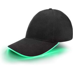JIGUOOR LED Hat Light Up Baseball Cap Flash Glow Party Hat Rave Accessories for Festival Club Stage Hip-hop Performance in Kuwait