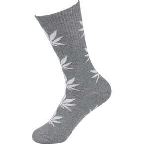 American Trends Athletic Sports High Crew Socks for Men Women Leaf Cotton Sock