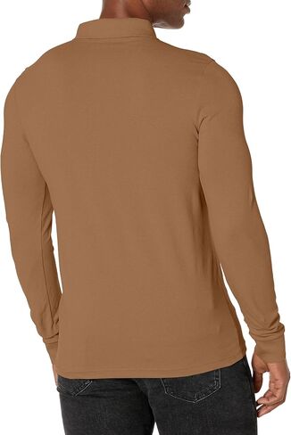 BOSS Men's Square Patch Logo Slim Fit Long Sleeve Polo Shirt in Kuwait