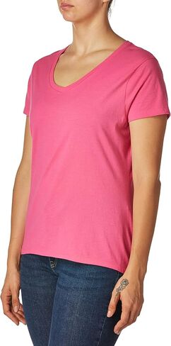 Hanes Women’s Perfect-T Short Sleeve V-Neck T-Shirt in Kuwait