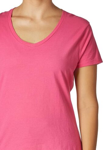 Hanes Women’s Perfect-T Short Sleeve V-Neck T-Shirt in Kuwait