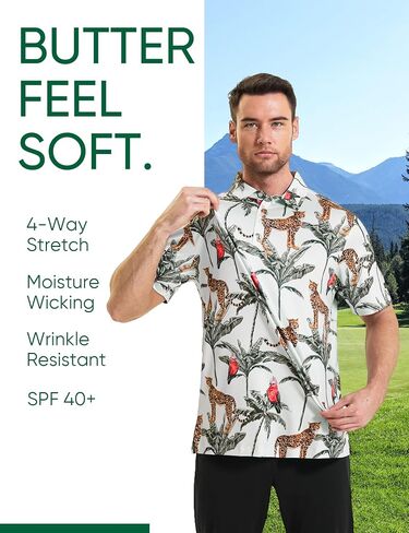SPORTY BUFF Men's Golf Polo Shirt - Standout Performance Quick-Dry Golf Polo Shirts for Men in Kuwait