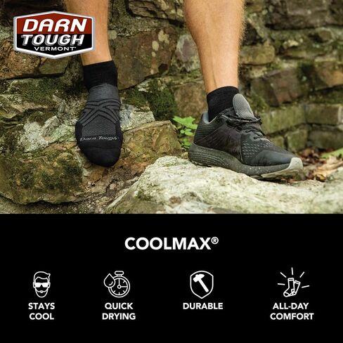 Darn Tough (1055 Run Coolmax 1/4 Ultra-Lightweight with Cushion Men's Sock in Saudi Arabia