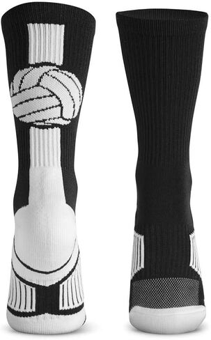 ChalkTalkSPORTS Athletic Half Cushioned Crew Socks | Mid Calf | Volleyball | Multiple Colors in Saudi Arabia