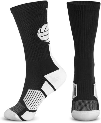 ChalkTalkSPORTS Athletic Half Cushioned Crew Socks | Mid Calf | Volleyball | Multiple Colors in Saudi Arabia