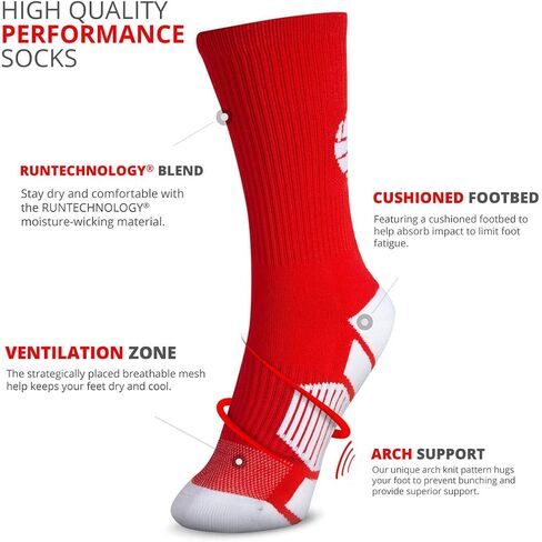 ChalkTalkSPORTS Athletic Half Cushioned Crew Socks | Mid Calf | Volleyball | Multiple Colors in Saudi Arabia
