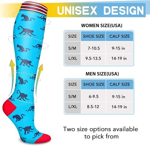 SunFeeling 6 Pairs Compression Socks for Women & Men Circulation, 20-30mmHg is Best Support for Running,Athletic,Sports in Saudi Arabia