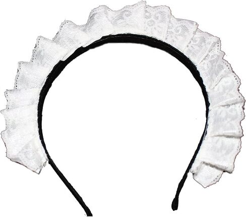 Women's Maid Cosplay Hair Hoop Gothic Headband white in Kuwait