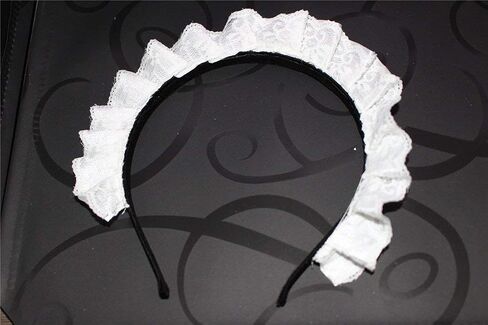 Women's Maid Cosplay Hair Hoop Gothic Headband white in Kuwait