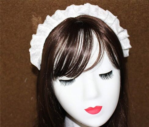 Women's Maid Cosplay Hair Hoop Gothic Headband white in Kuwait